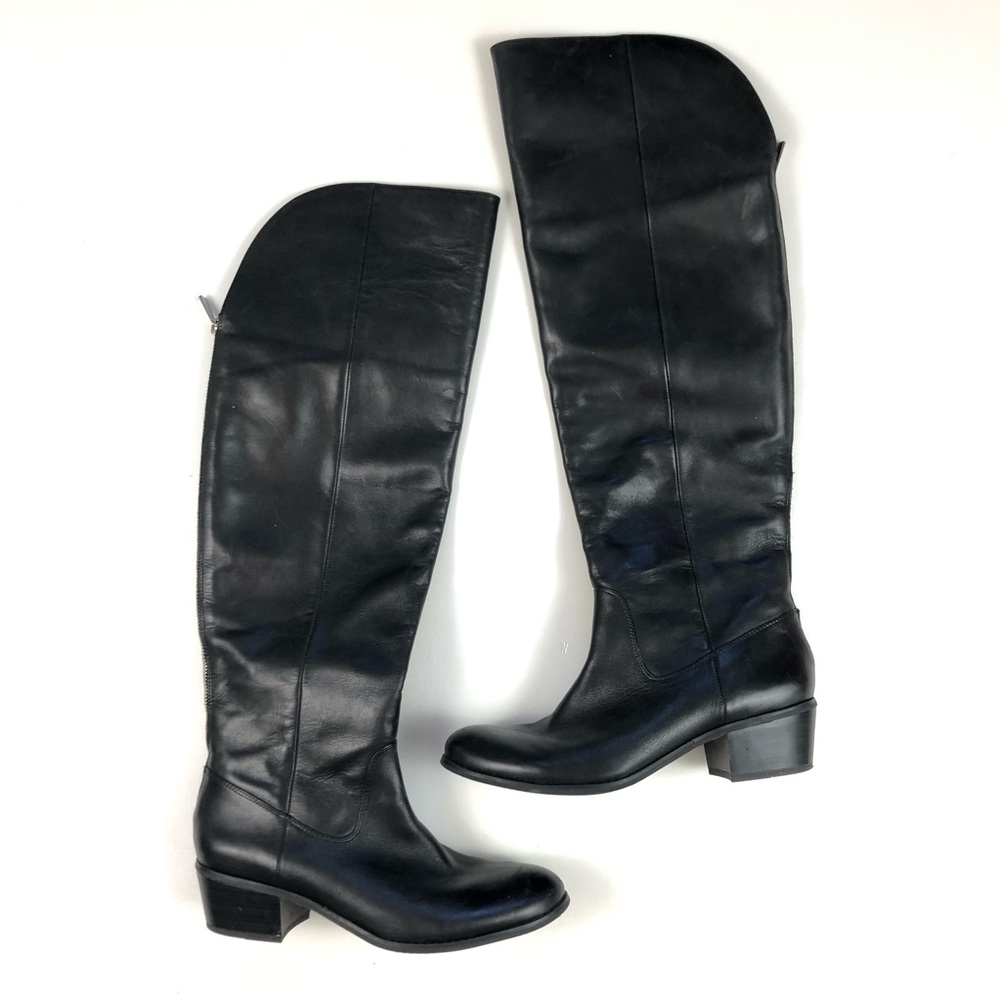 [INC] Black Leather Beverly Dress Tall Boot